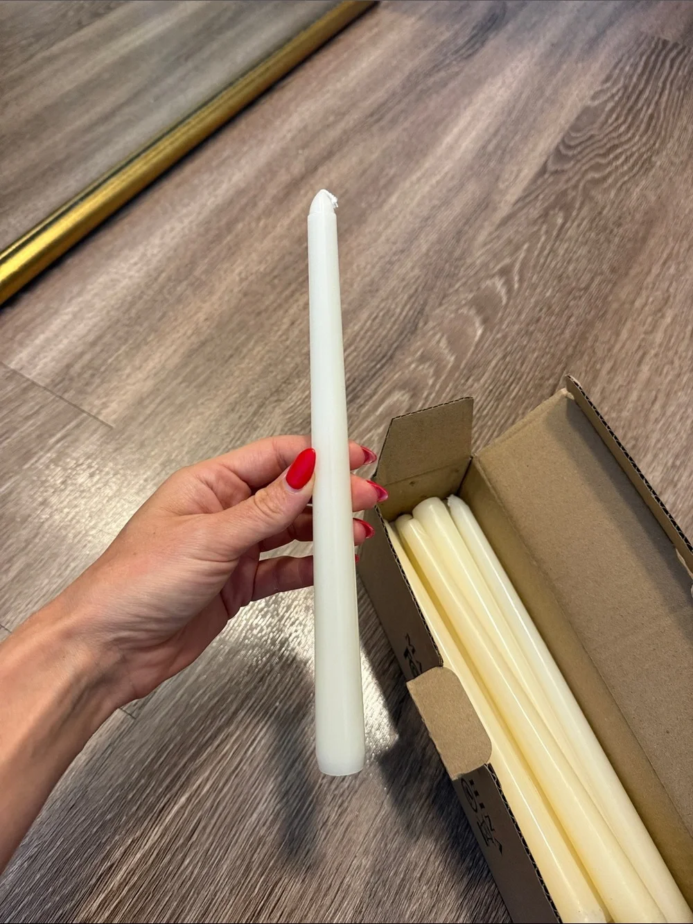 Unscented Ivory Taper Candles - Pack of 18